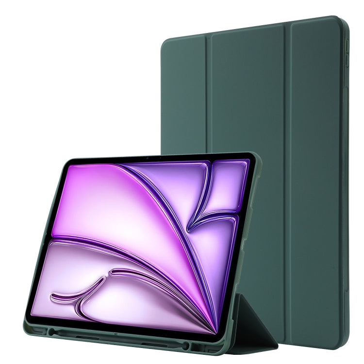 Skin Feel Tri-fold Leather Tablet Case with Pen Slot, For iPad Air 11 2025 / 2024, For iPad Air 13 2025 / 2024, For iPad Pro 13 2024, For iPad Pro 11 2024