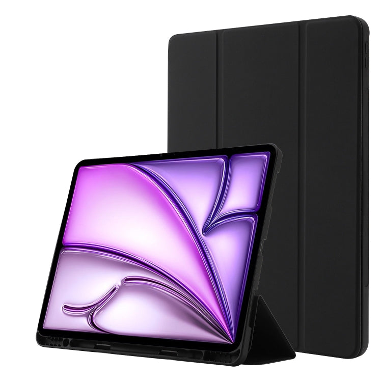 Skin Feel Tri-fold Leather Tablet Case with Pen Slot, For iPad Air 11 2025 / 2024, For iPad Air 13 2025 / 2024, For iPad Pro 13 2024, For iPad Pro 11 2024