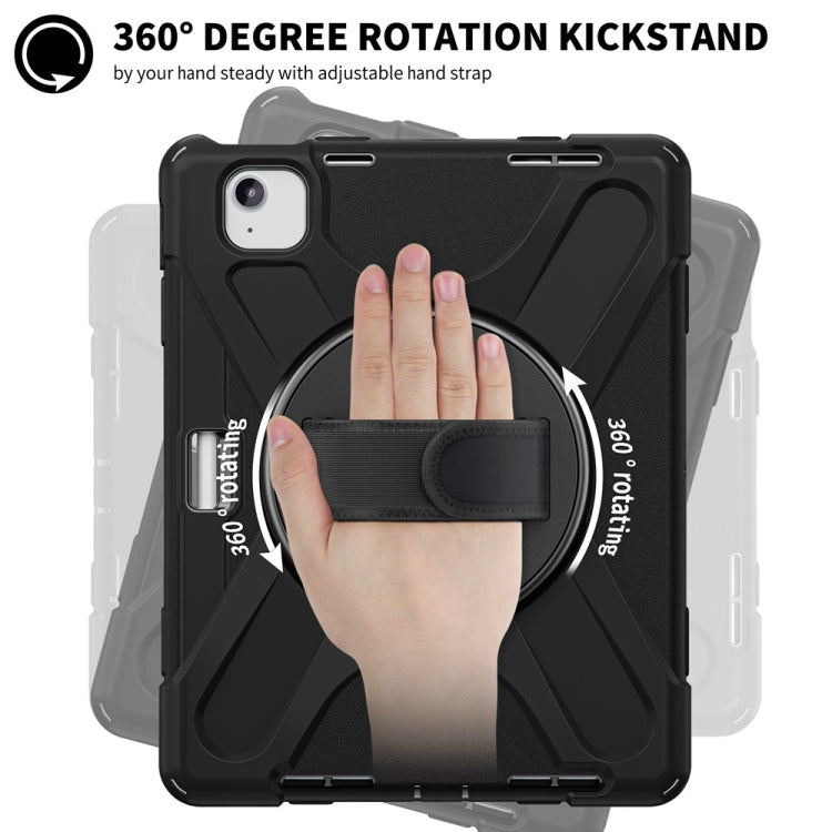 Rotatable Holder Silicone Hybrid PC Tablet Case with Shoulder Strap, For iPad Air 11 2024 / Air 11 2025, For iPad Air 13 2024 / Air 13 2025, For iPad Pro 13 2024, For iPad Pro 11 2024