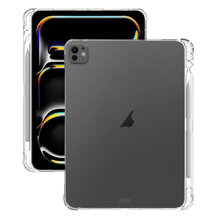 Highly Transparent TPU Full Thicken Corners Shockproof Protective Case with Pen Slot, For iPad Pro 13 2024, For iPad Pro 11 2024