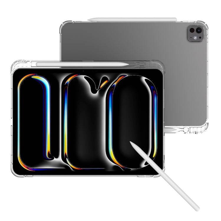 Highly Transparent TPU Full Thicken Corners Shockproof Protective Case with Pen Slot, For iPad Pro 13 2024, For iPad Pro 11 2024