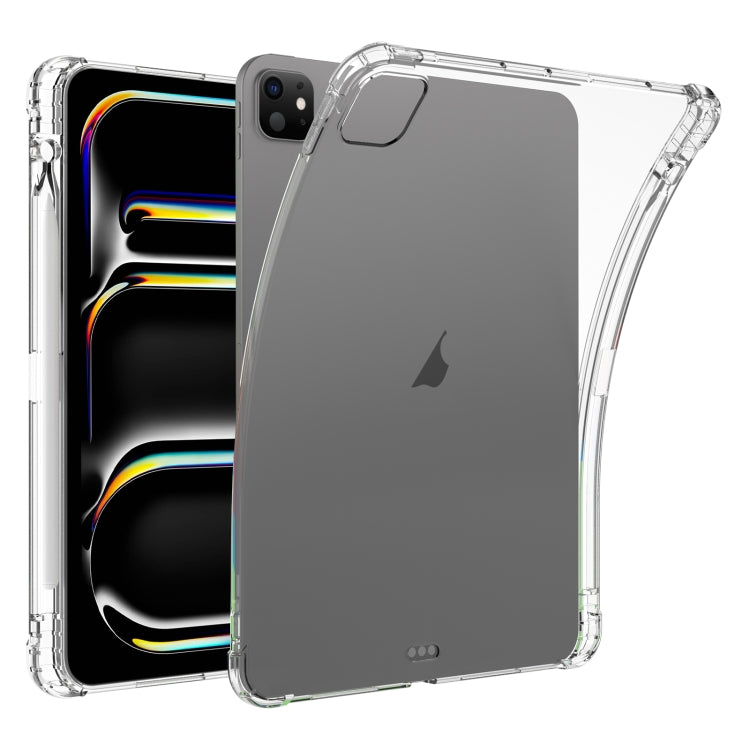 Highly Transparent TPU Full Thicken Corners Shockproof Protective Case with Pen Slot, For iPad Pro 13 2024, For iPad Pro 11 2024