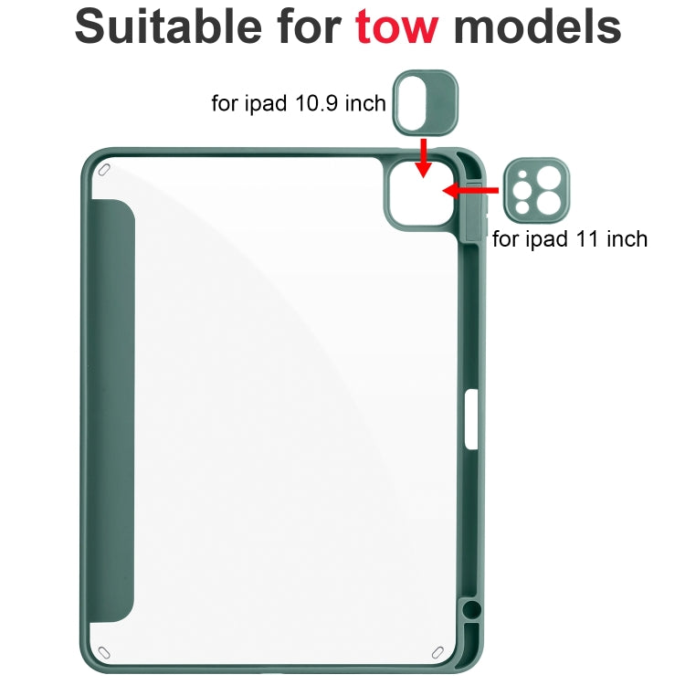 Acrylic 3-folding Smart Leather Tablet Case, For iPad Air 11 2024 / 2025, For iPad Pro 13 2024, For iPad Pro 11 2024