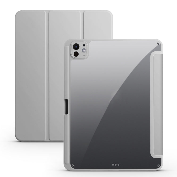 Acrylic 3-folding Smart Leather Tablet Case, For iPad Air 11 2024 / 2025, For iPad Pro 13 2024, For iPad Pro 11 2024
