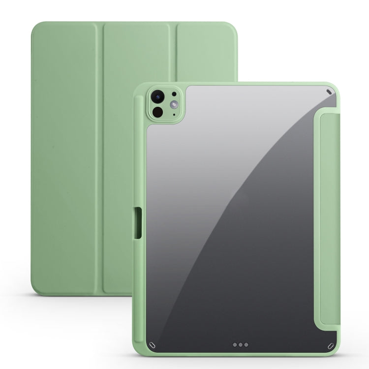 Acrylic 3-folding Smart Leather Tablet Case, For iPad Air 11 2024 / 2025, For iPad Pro 13 2024, For iPad Pro 11 2024