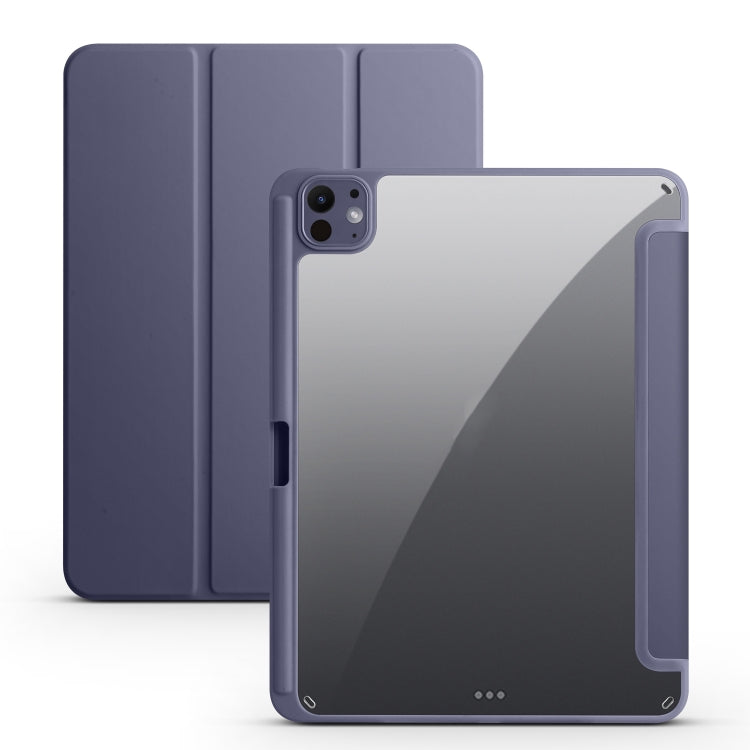Acrylic 3-folding Smart Leather Tablet Case, For iPad Air 11 2024 / 2025, For iPad Pro 13 2024, For iPad Pro 11 2024