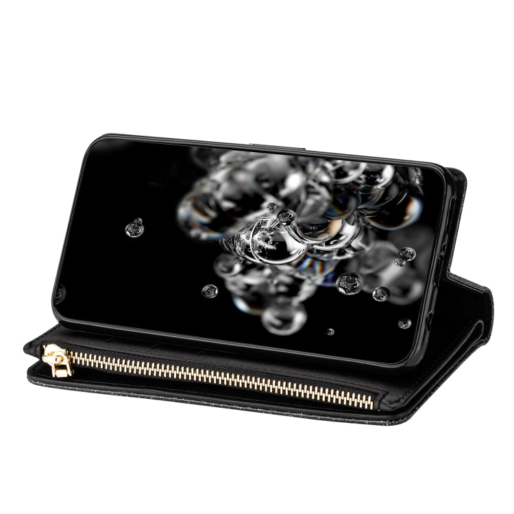 Multi-card Slots Starry Sky Laser Carving Glitter Zipper Horizontal Flip Leather Case with Holder & Wallet & Lanyard, For Huawei Mate 10 Lite, For Huawei Mate 10 Pro, For Huawei Mate 20, For Huawei Mate 20 lite, For Huawei Mate 20 Pro, For Huawei P20 l...