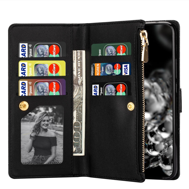 Multi-card Slots Starry Sky Laser Carving Glitter Zipper Horizontal Flip Leather Case with Holder & Wallet & Lanyard, For Huawei Mate 10 Lite, For Huawei Mate 10 Pro, For Huawei Mate 20, For Huawei Mate 20 lite, For Huawei Mate 20 Pro, For Huawei P20 l...