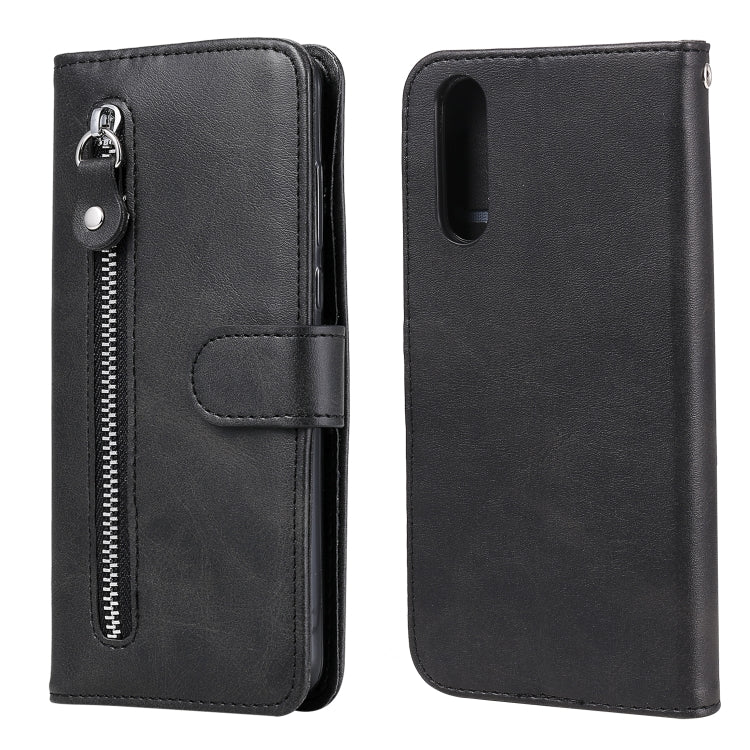 Fashion Calf Texture Zipper Horizontal Flip Leather Case with Holder & Card Slots & Wallet Function