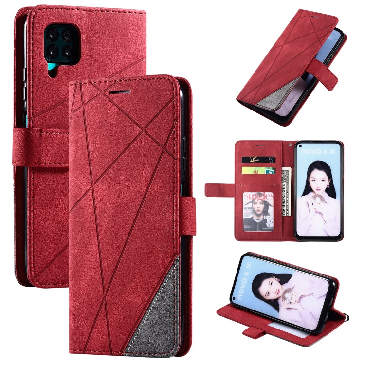 Skin Feel Splicing Horizontal Flip Leather Case with Holder & Card Slots & Wallet & Photo Frame, For Huawei P40 Lite, For Huawei Mate 20 Lite, For Huawei Honor 10 Lite, For Huawei Y5p / Honor 9s, For Huawei Honor 9A, For Huawei nova 7 SE���������������...