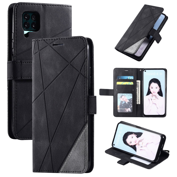Skin Feel Splicing Horizontal Flip Leather Case with Holder & Card Slots & Wallet & Photo Frame, For Huawei P40 Lite, For Huawei Mate 20 Lite, For Huawei Honor 10 Lite, For Huawei Y5p / Honor 9s, For Huawei Honor 9A, For Huawei nova 7 SE���������������...