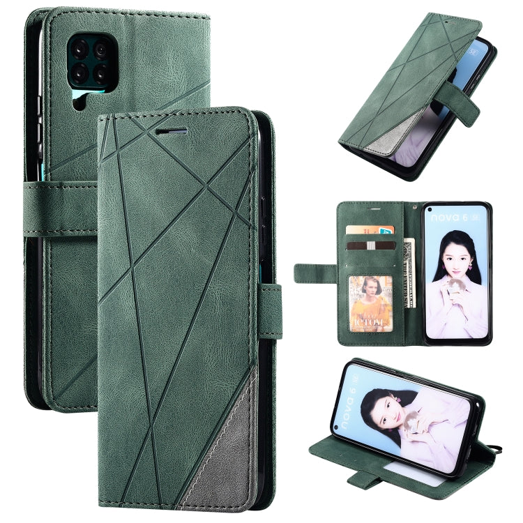 Skin Feel Splicing Horizontal Flip Leather Case with Holder & Card Slots & Wallet & Photo Frame, For Huawei P40 Lite, For Huawei Mate 20 Lite, For Huawei Honor 10 Lite, For Huawei Y5p / Honor 9s, For Huawei Honor 9A, For Huawei nova 7 SE���������������...