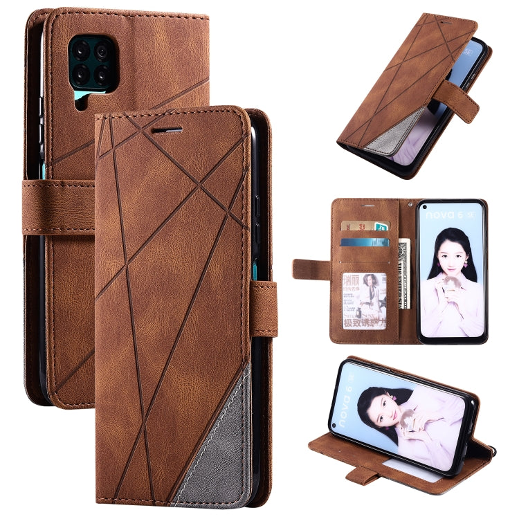 Skin Feel Splicing Horizontal Flip Leather Case with Holder & Card Slots & Wallet & Photo Frame, For Huawei P40 Lite, For Huawei Mate 20 Lite, For Huawei Honor 10 Lite, For Huawei Y5p / Honor 9s, For Huawei Honor 9A, For Huawei nova 7 SE���������������...