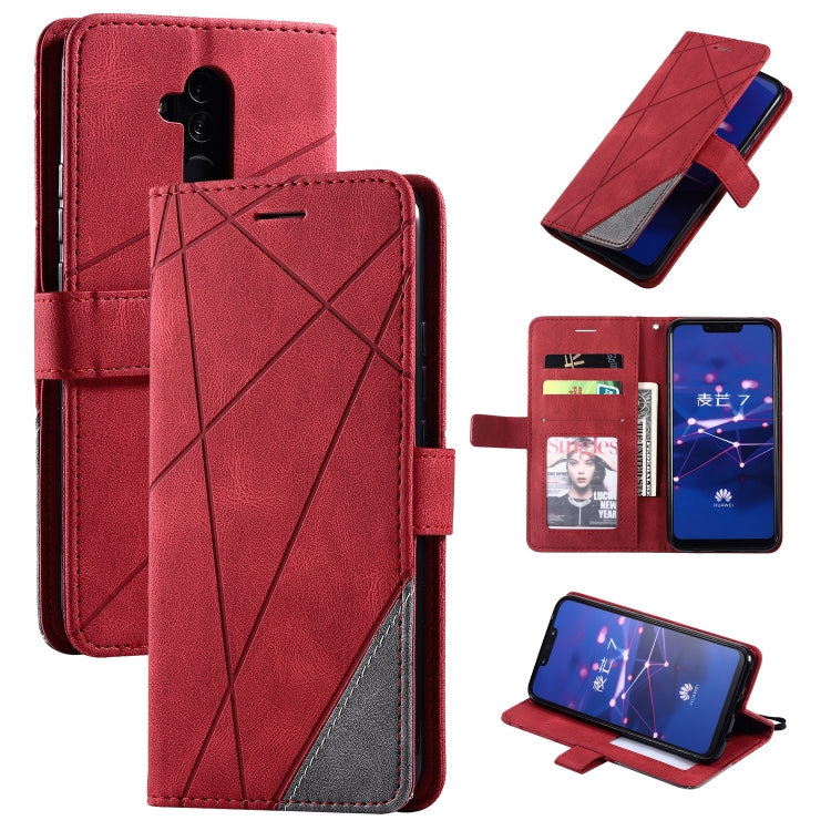 Skin Feel Splicing Horizontal Flip Leather Case with Holder & Card Slots & Wallet & Photo Frame, For Huawei P40 Lite, For Huawei Mate 20 Lite, For Huawei Honor 10 Lite, For Huawei Y5p / Honor 9s, For Huawei Honor 9A, For Huawei nova 7 SE���������������...