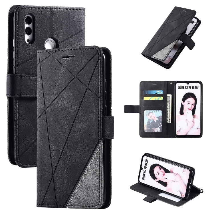 Skin Feel Splicing Horizontal Flip Leather Case with Holder & Card Slots & Wallet & Photo Frame, For Huawei P40 Lite, For Huawei Mate 20 Lite, For Huawei Honor 10 Lite, For Huawei Y5p / Honor 9s, For Huawei Honor 9A, For Huawei nova 7 SE���������������...