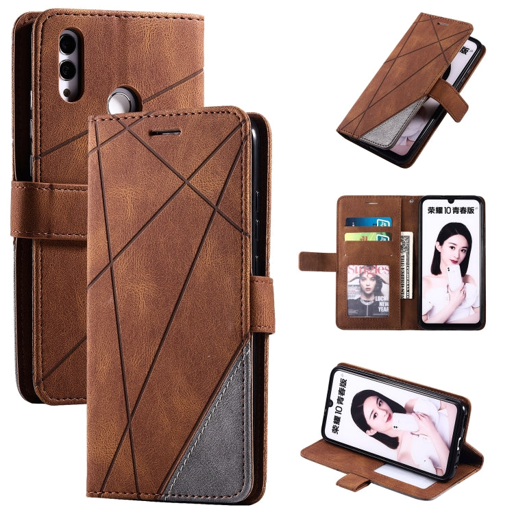 Skin Feel Splicing Horizontal Flip Leather Case with Holder & Card Slots & Wallet & Photo Frame, For Huawei P40 Lite, For Huawei Mate 20 Lite, For Huawei Honor 10 Lite, For Huawei Y5p / Honor 9s, For Huawei Honor 9A, For Huawei nova 7 SE���������������...