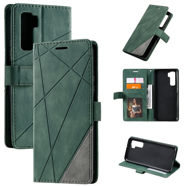 Skin Feel Splicing Horizontal Flip Leather Case with Holder & Card Slots & Wallet & Photo Frame, For Huawei P40 Lite, For Huawei Mate 20 Lite, For Huawei Honor 10 Lite, For Huawei Y5p / Honor 9s, For Huawei Honor 9A, For Huawei nova 7 SE���������������...