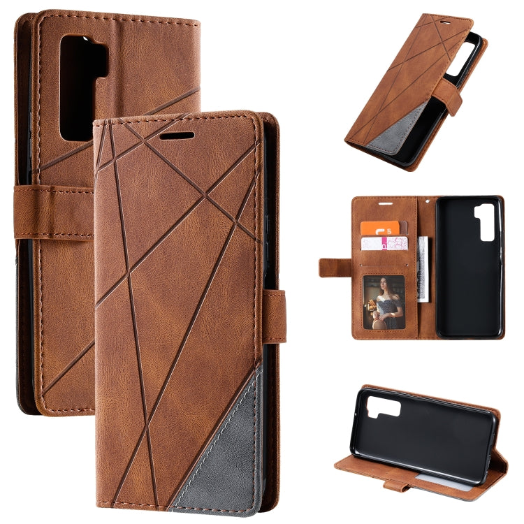 Skin Feel Splicing Horizontal Flip Leather Case with Holder & Card Slots & Wallet & Photo Frame, For Huawei P40 Lite, For Huawei Mate 20 Lite, For Huawei Honor 10 Lite, For Huawei Y5p / Honor 9s, For Huawei Honor 9A, For Huawei nova 7 SE���������������...