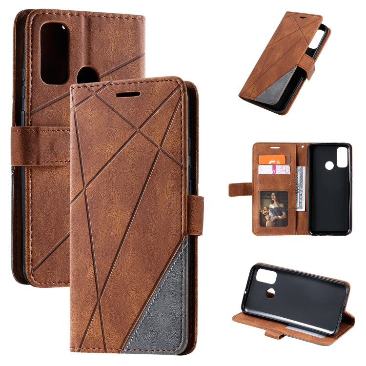 Skin Feel Splicing Horizontal Flip Leather Case with Holder & Card Slots & Wallet & Photo Frame, For Huawei P40 Lite, For Huawei Mate 20 Lite, For Huawei Honor 10 Lite, For Huawei Y5p / Honor 9s, For Huawei Honor 9A, For Huawei nova 7 SE���������������...