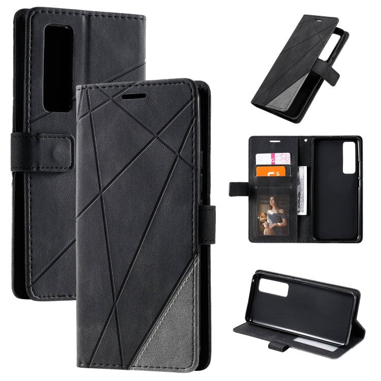 Skin Feel Splicing Horizontal Flip Leather Case with Holder & Card Slots & Wallet & Photo Frame, For Huawei P40 Lite, For Huawei Mate 20 Lite, For Huawei Honor 10 Lite, For Huawei Y5p / Honor 9s, For Huawei Honor 9A, For Huawei nova 7 SE���������������...