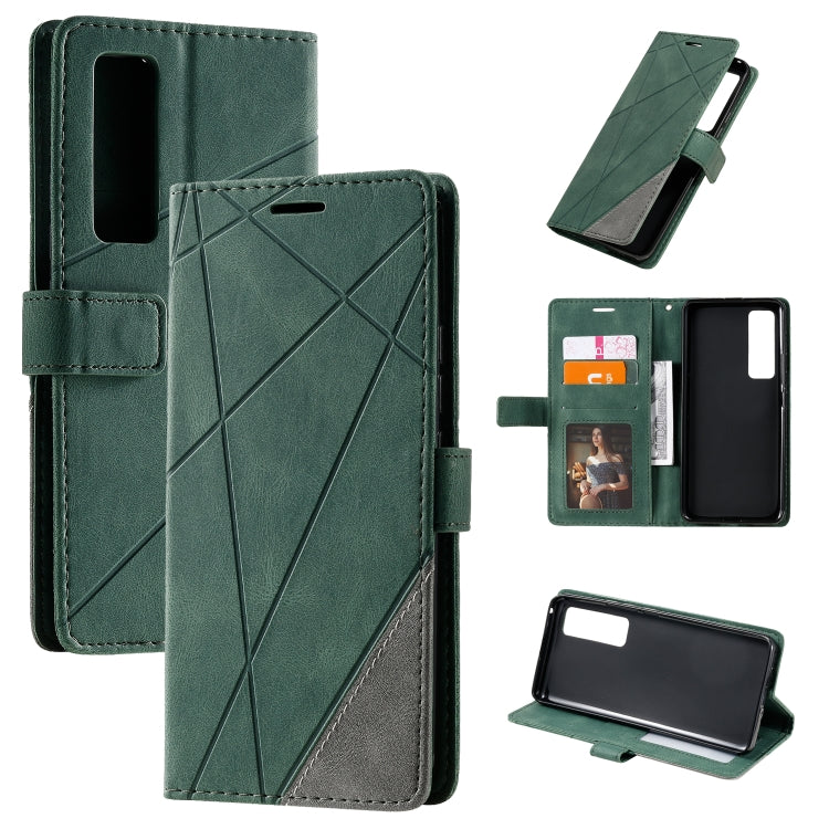 Skin Feel Splicing Horizontal Flip Leather Case with Holder & Card Slots & Wallet & Photo Frame, For Huawei P40 Lite, For Huawei Mate 20 Lite, For Huawei Honor 10 Lite, For Huawei Y5p / Honor 9s, For Huawei Honor 9A, For Huawei nova 7 SE���������������...