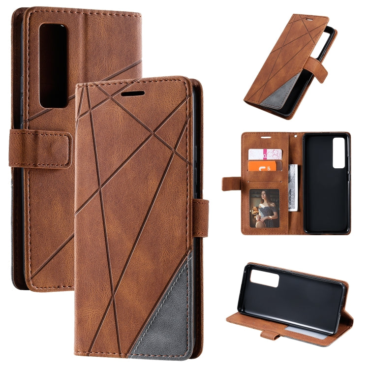 Skin Feel Splicing Horizontal Flip Leather Case with Holder & Card Slots & Wallet & Photo Frame, For Huawei P40 Lite, For Huawei Mate 20 Lite, For Huawei Honor 10 Lite, For Huawei Y5p / Honor 9s, For Huawei Honor 9A, For Huawei nova 7 SE���������������...
