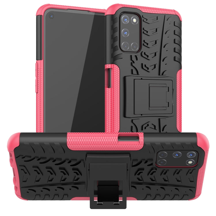 Tire Texture Shockproof TPU+PC Protective Case with Holder, For Samsung Galaxy Tab S8 / Galaxy Tab S7 T870 / T875, For Xiaomi Redmi 9A, For OPPO A52 / A72 / A92