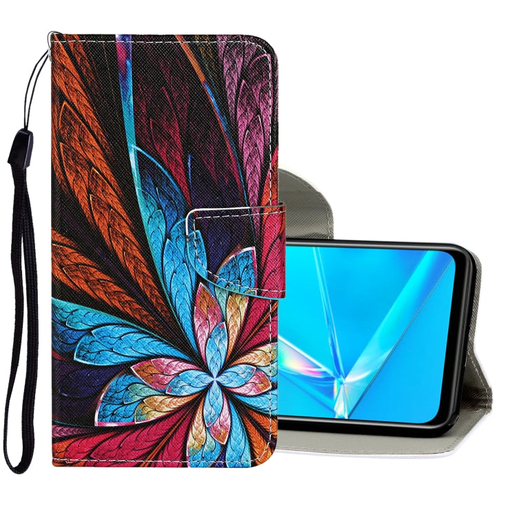 Colored Drawing Pattern Horizontal Flip Leather Case with Holder & Card Slots & Wallet, For OPPO Realme 5i, For OPPO Realme 6i, For OPPO Realme 6