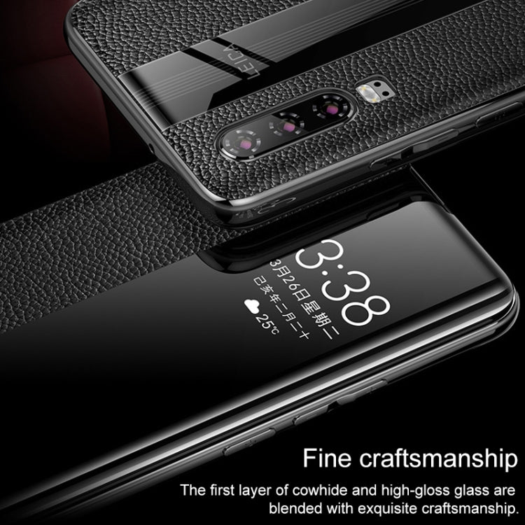 Genuine Leather Smart Flip Protective Case, For Huawei P30 Pro