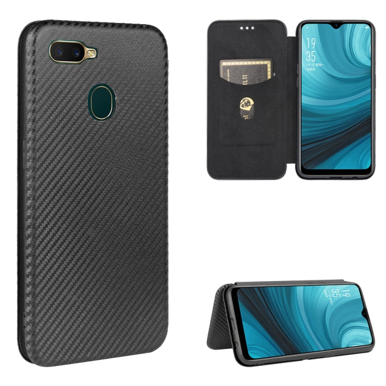 Carbon Fiber Texture Magnetic Horizontal Flip TPU + PC + PU Leather Case with Card Slot, For OPPO A5(AX5) / A3s / A12e, For OPPO A7(AX7) / A5s / AX5s / A12, For OPPO A8 / A31 (2020), For OPPO A9 (2020) / A11 / A11X / A5 (2020), For OPPO A52 / A72 / A92...