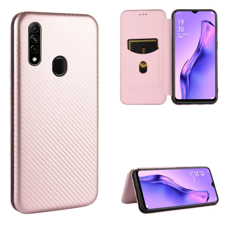 Carbon Fiber Texture Magnetic Horizontal Flip TPU + PC + PU Leather Case with Card Slot, For OPPO A5(AX5) / A3s / A12e, For OPPO A7(AX7) / A5s / AX5s / A12, For OPPO A8 / A31 (2020), For OPPO A9 (2020) / A11 / A11X / A5 (2020), For OPPO A52 / A72 / A92...