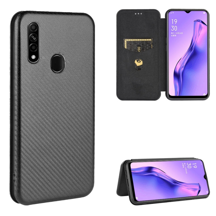 Carbon Fiber Texture Magnetic Horizontal Flip TPU + PC + PU Leather Case with Card Slot, For OPPO A5(AX5) / A3s / A12e, For OPPO A7(AX7) / A5s / AX5s / A12, For OPPO A8 / A31 (2020), For OPPO A9 (2020) / A11 / A11X / A5 (2020), For OPPO A52 / A72 / A92...