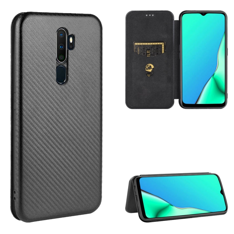 Carbon Fiber Texture Magnetic Horizontal Flip TPU + PC + PU Leather Case with Card Slot, For OPPO A5(AX5) / A3s / A12e, For OPPO A7(AX7) / A5s / AX5s / A12, For OPPO A8 / A31 (2020), For OPPO A9 (2020) / A11 / A11X / A5 (2020), For OPPO A52 / A72 / A92...