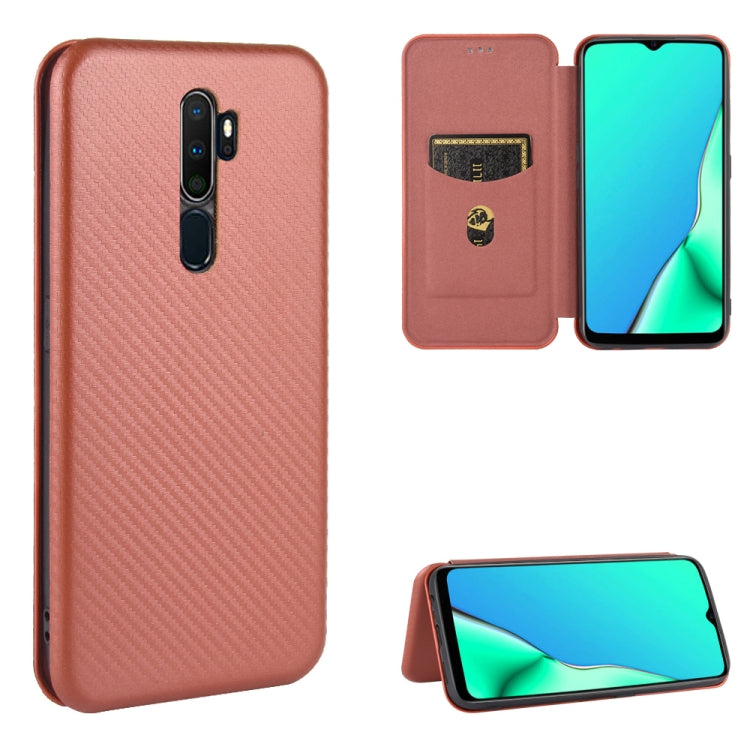 Carbon Fiber Texture Magnetic Horizontal Flip TPU + PC + PU Leather Case with Card Slot, For OPPO A5(AX5) / A3s / A12e, For OPPO A7(AX7) / A5s / AX5s / A12, For OPPO A8 / A31 (2020), For OPPO A9 (2020) / A11 / A11X / A5 (2020), For OPPO A52 / A72 / A92...
