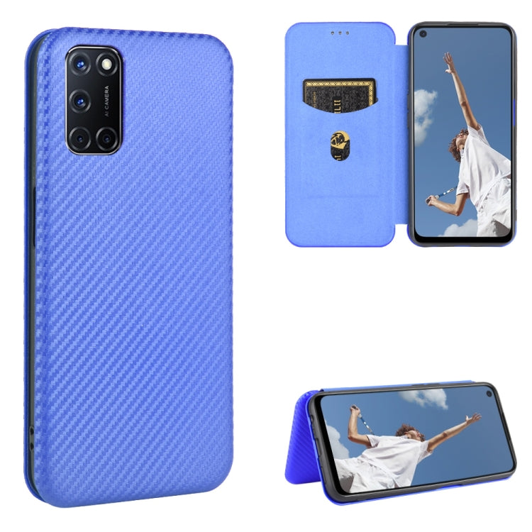 Carbon Fiber Texture Magnetic Horizontal Flip TPU + PC + PU Leather Case with Card Slot, For OPPO A5(AX5) / A3s / A12e, For OPPO A7(AX7) / A5s / AX5s / A12, For OPPO A8 / A31 (2020), For OPPO A9 (2020) / A11 / A11X / A5 (2020), For OPPO A52 / A72 / A92...