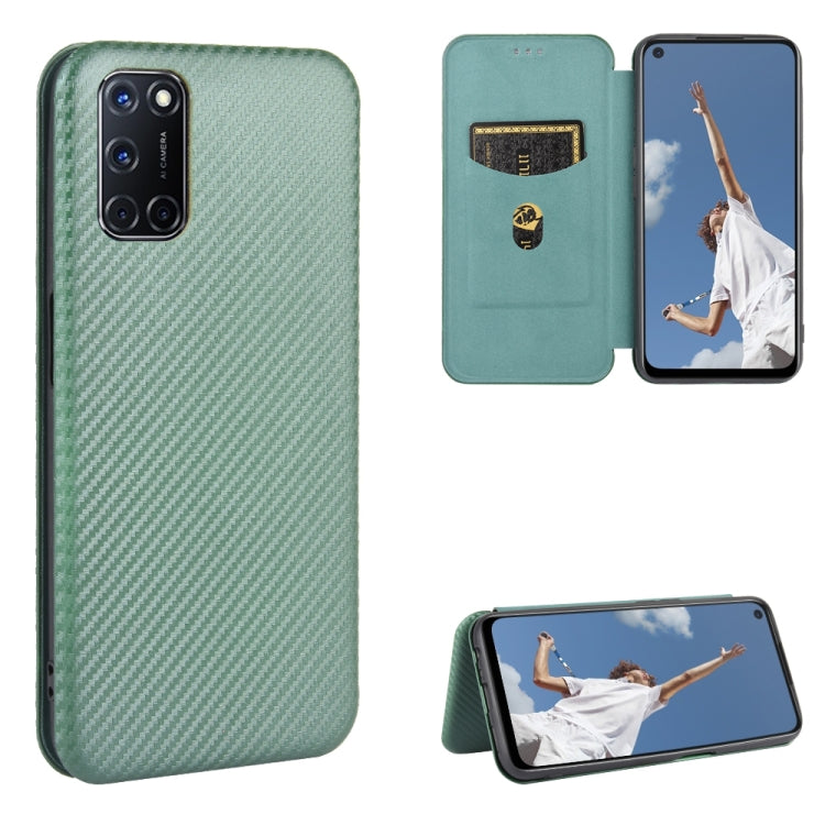 Carbon Fiber Texture Magnetic Horizontal Flip TPU + PC + PU Leather Case with Card Slot, For OPPO A5(AX5) / A3s / A12e, For OPPO A7(AX7) / A5s / AX5s / A12, For OPPO A8 / A31 (2020), For OPPO A9 (2020) / A11 / A11X / A5 (2020), For OPPO A52 / A72 / A92...