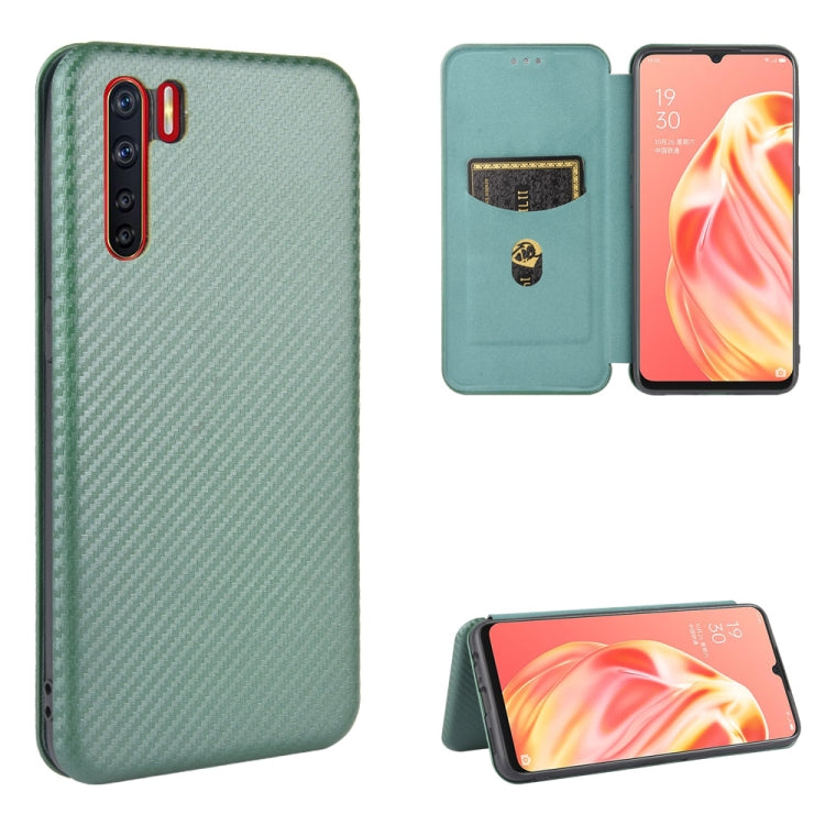 Carbon Fiber Texture Magnetic Horizontal Flip TPU + PC + PU Leather Case with Card Slot, For OPPO A5(AX5) / A3s / A12e, For OPPO A7(AX7) / A5s / AX5s / A12, For OPPO A8 / A31 (2020), For OPPO A9 (2020) / A11 / A11X / A5 (2020), For OPPO A52 / A72 / A92...