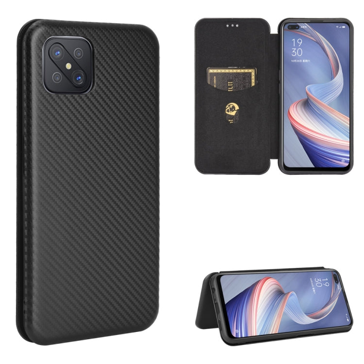 Carbon Fiber Texture Magnetic Horizontal Flip TPU + PC + PU Leather Case with Card Slot, For OPPO A5(AX5) / A3s / A12e, For OPPO A7(AX7) / A5s / AX5s / A12, For OPPO A8 / A31 (2020), For OPPO A9 (2020) / A11 / A11X / A5 (2020), For OPPO A52 / A72 / A92...