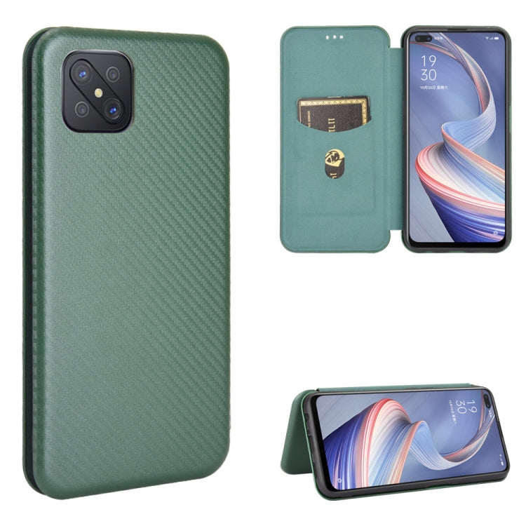 Carbon Fiber Texture Magnetic Horizontal Flip TPU + PC + PU Leather Case with Card Slot, For OPPO A5(AX5) / A3s / A12e, For OPPO A7(AX7) / A5s / AX5s / A12, For OPPO A8 / A31 (2020), For OPPO A9 (2020) / A11 / A11X / A5 (2020), For OPPO A52 / A72 / A92...