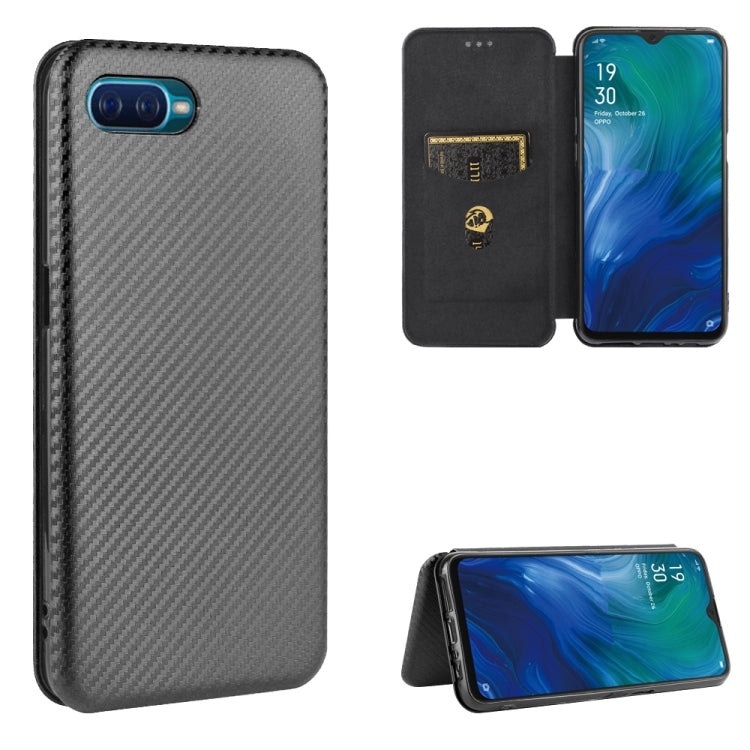 Carbon Fiber Texture Magnetic Horizontal Flip TPU + PC + PU Leather Case with Card Slot, For OPPO A5(AX5) / A3s / A12e, For OPPO A7(AX7) / A5s / AX5s / A12, For OPPO A8 / A31 (2020), For OPPO A9 (2020) / A11 / A11X / A5 (2020), For OPPO A52 / A72 / A92...