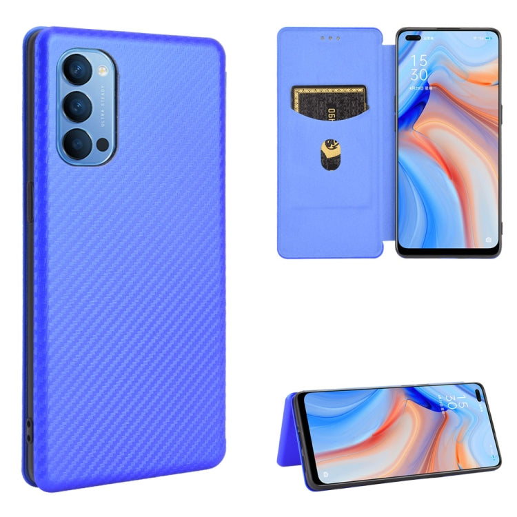 Carbon Fiber Texture Magnetic Horizontal Flip TPU + PC + PU Leather Case with Card Slot, For OPPO Reno4 4G, For OPPO Reno4 5G, For OPPO Reno4 Pro 4G, For OPPO Rnoe Ace, For OPPO Realme 5 Pro / Realme Q, For OPPO Realme 5 / Realme 5s, For OPPO Realme 6 ...