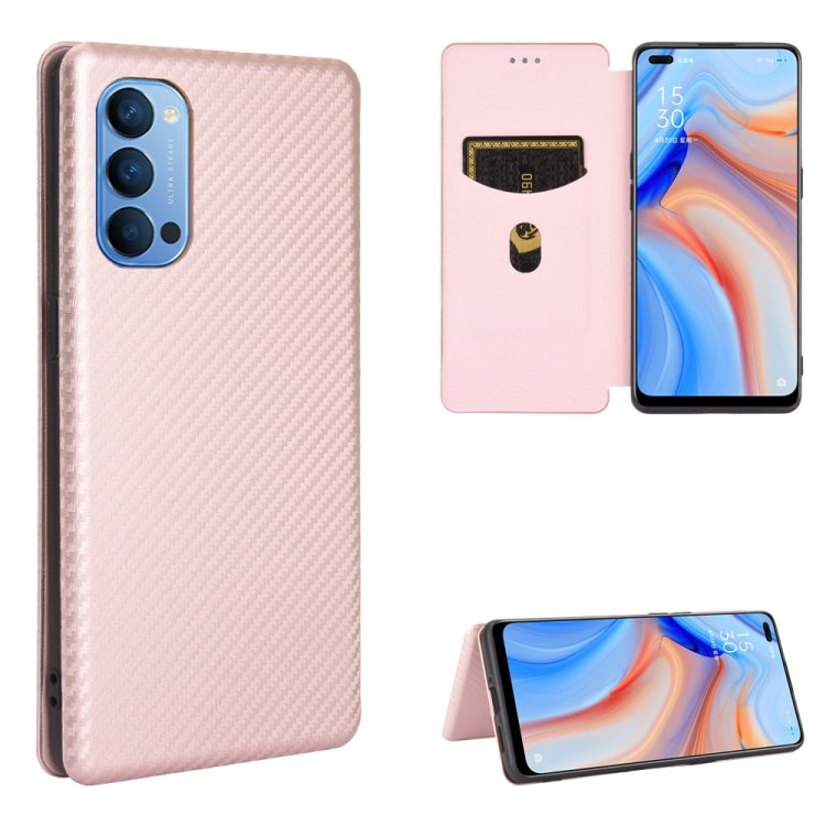 Carbon Fiber Texture Magnetic Horizontal Flip TPU + PC + PU Leather Case with Card Slot, For OPPO Reno4 4G, For OPPO Reno4 5G, For OPPO Reno4 Pro 4G, For OPPO Rnoe Ace, For OPPO Realme 5 Pro / Realme Q, For OPPO Realme 5 / Realme 5s, For OPPO Realme 6 ...