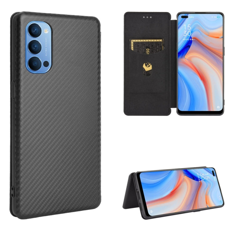 Carbon Fiber Texture Magnetic Horizontal Flip TPU + PC + PU Leather Case with Card Slot, For OPPO Reno4 4G, For OPPO Reno4 5G, For OPPO Reno4 Pro 4G, For OPPO Rnoe Ace, For OPPO Realme 5 Pro / Realme Q, For OPPO Realme 5 / Realme 5s, For OPPO Realme 6 ...