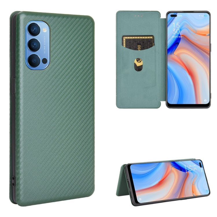 Carbon Fiber Texture Magnetic Horizontal Flip TPU + PC + PU Leather Case with Card Slot, For OPPO Reno4 4G, For OPPO Reno4 5G, For OPPO Reno4 Pro 4G, For OPPO Rnoe Ace, For OPPO Realme 5 Pro / Realme Q, For OPPO Realme 5 / Realme 5s, For OPPO Realme 6 ...
