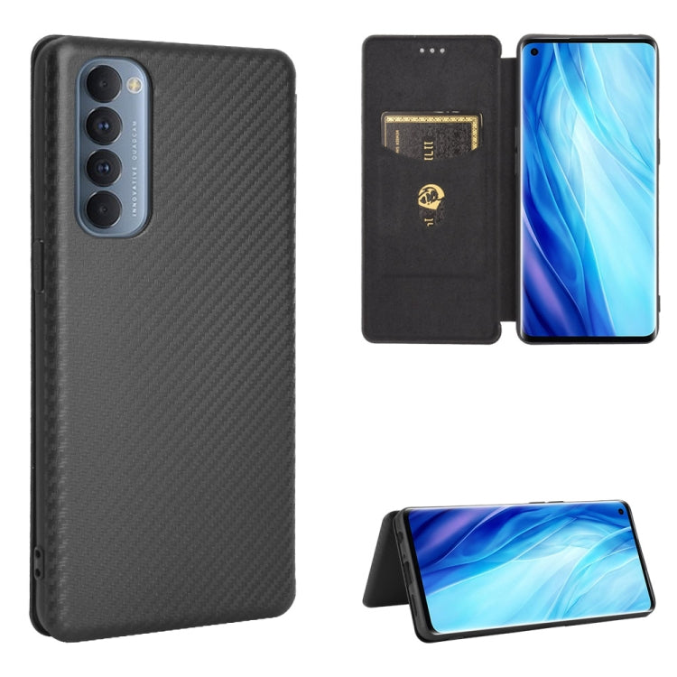Carbon Fiber Texture Magnetic Horizontal Flip TPU + PC + PU Leather Case with Card Slot, For OPPO Reno4 4G, For OPPO Reno4 5G, For OPPO Reno4 Pro 4G, For OPPO Rnoe Ace, For OPPO Realme 5 Pro / Realme Q, For OPPO Realme 5 / Realme 5s, For OPPO Realme 6 ...