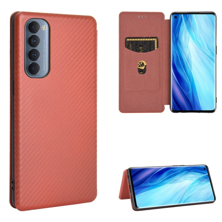 Carbon Fiber Texture Magnetic Horizontal Flip TPU + PC + PU Leather Case with Card Slot, For OPPO Reno4 4G, For OPPO Reno4 5G, For OPPO Reno4 Pro 4G, For OPPO Rnoe Ace, For OPPO Realme 5 Pro / Realme Q, For OPPO Realme 5 / Realme 5s, For OPPO Realme 6 ...