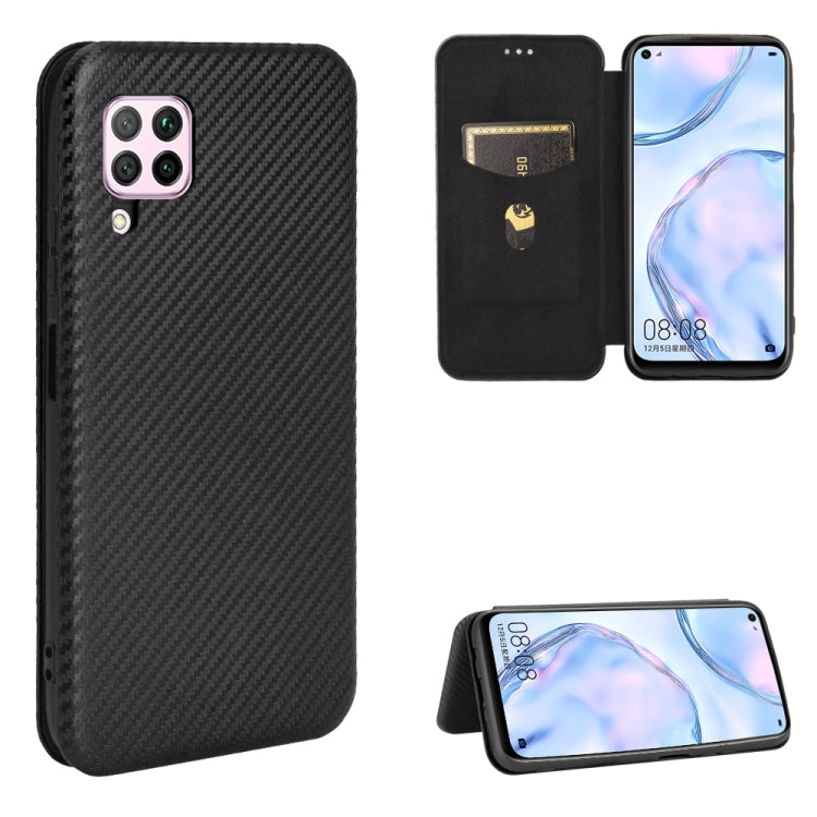 Carbon Fiber Texture Magnetic Horizontal Flip TPU + PC + PU Leather Case with Card Slot, For Huawei Mate 30 Pro, For Huawei Mate 30, For Huawei nova 6 SE / nova 7i, For Huawei P30, For Huawei Honor 10i / 20i, For Huawei Honor 20 / nova 5T��������������...