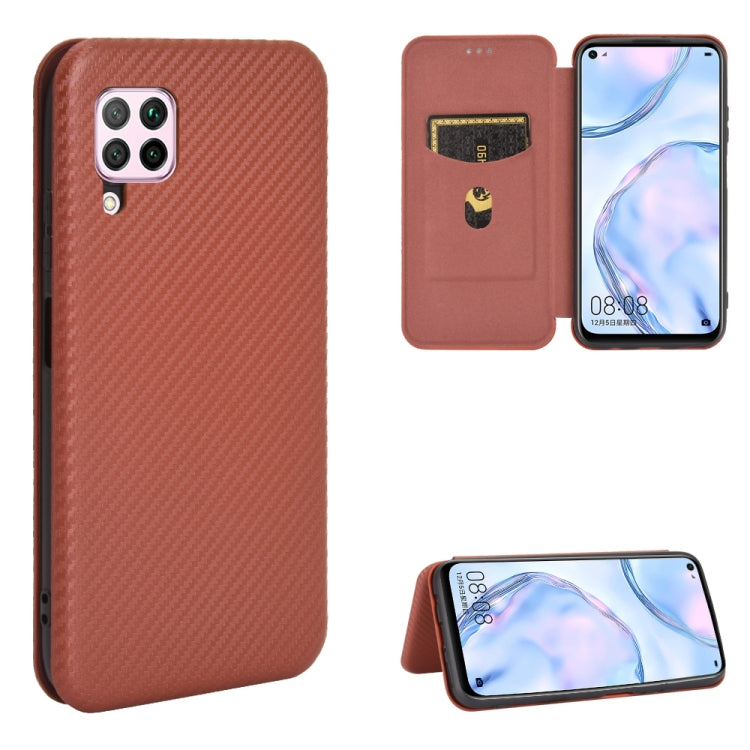 Carbon Fiber Texture Magnetic Horizontal Flip TPU + PC + PU Leather Case with Card Slot, For Huawei Mate 30 Pro, For Huawei Mate 30, For Huawei nova 6 SE / nova 7i, For Huawei P30, For Huawei Honor 10i / 20i, For Huawei Honor 20 / nova 5T��������������...