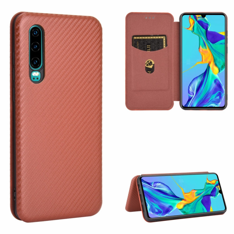 Carbon Fiber Texture Magnetic Horizontal Flip TPU + PC + PU Leather Case with Card Slot, For Huawei Mate 30 Pro, For Huawei Mate 30, For Huawei nova 6 SE / nova 7i, For Huawei P30, For Huawei Honor 10i / 20i, For Huawei Honor 20 / nova 5T��������������...