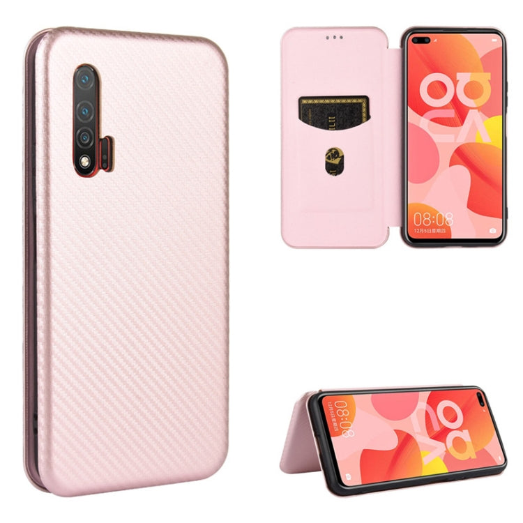 Carbon Fiber Texture Magnetic Horizontal Flip TPU + PC + PU Leather Case with Card Slot, For Huawei Mate 30 Pro, For Huawei Mate 30, For Huawei nova 6 SE / nova 7i, For Huawei P30, For Huawei Honor 10i / 20i, For Huawei Honor 20 / nova 5T��������������...
